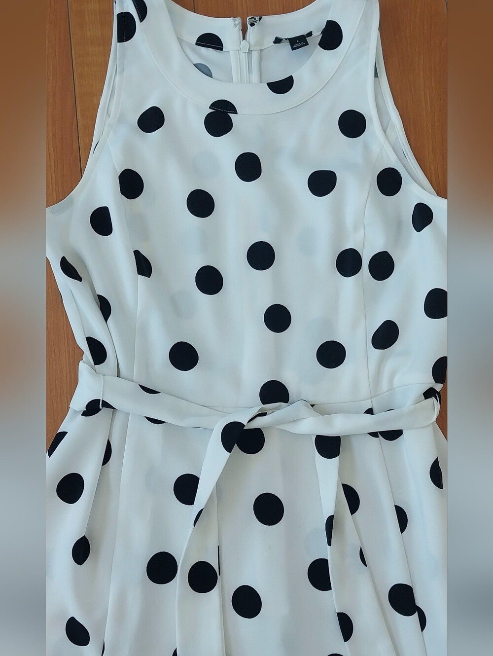 NEW Ann Taylor Factory Polka Dot Halter Midi Dress + Matching Belt Size Sz 8 - Picture 10 of 16